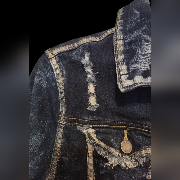 V.I.P Jeans size S juniors blue jean cropped jacket - Picture 3 of 11
